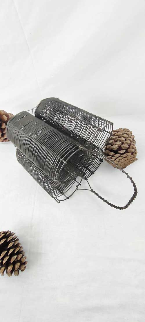 Basket holder 4 bottles in metal wire