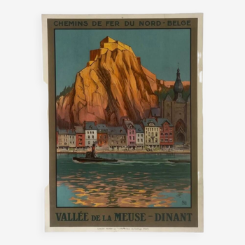 Original poster Chemins de Fer du Nord-Belge by Charles Alo - Small Format - On linen