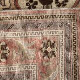 4x7 Brown Floral Vintage Persian Rug, 130x215Cm SK 2606
