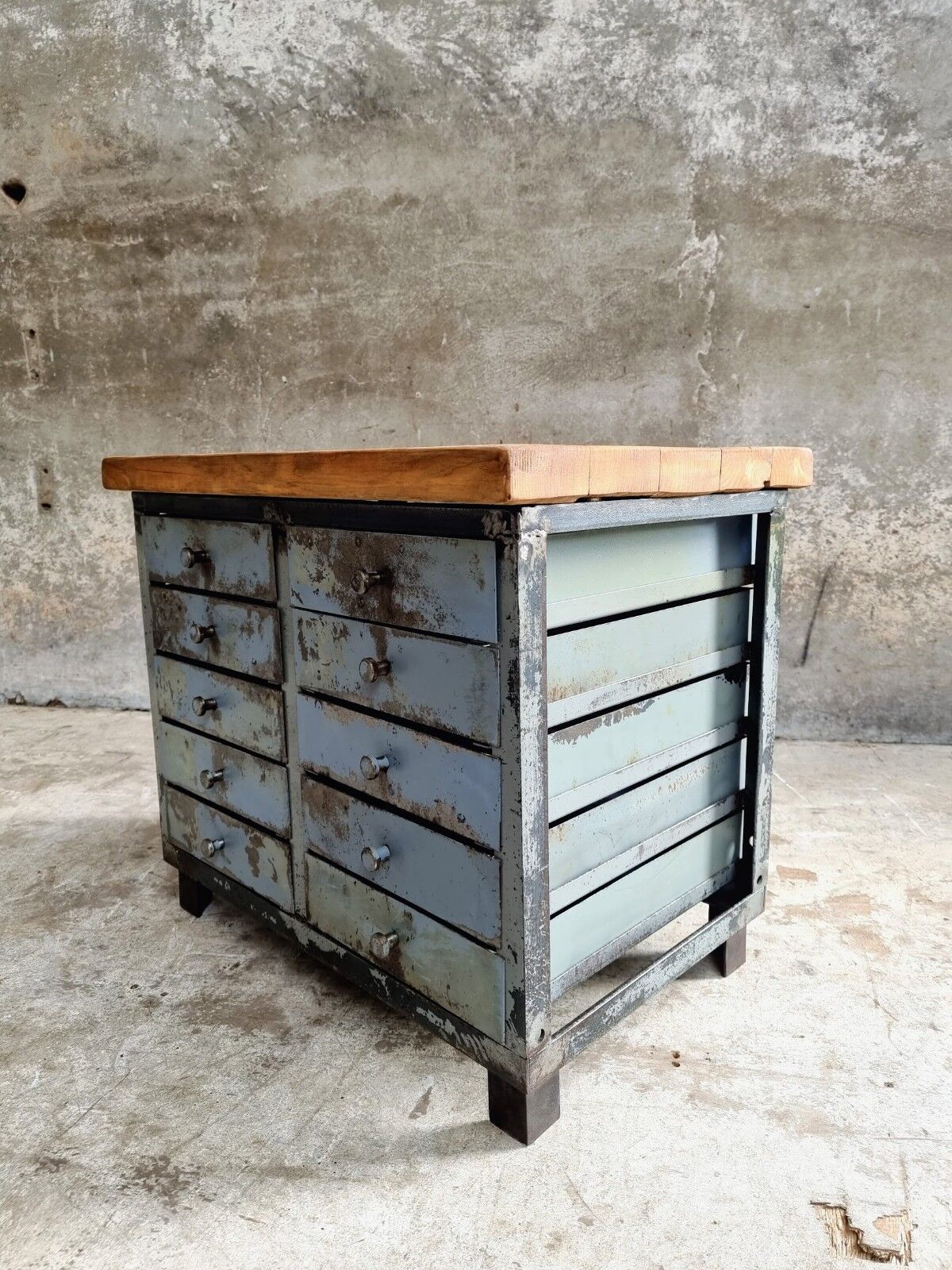 Industrial chest of drawers steel TV sideboard