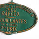 Plaque agricole ancienne verte années 60