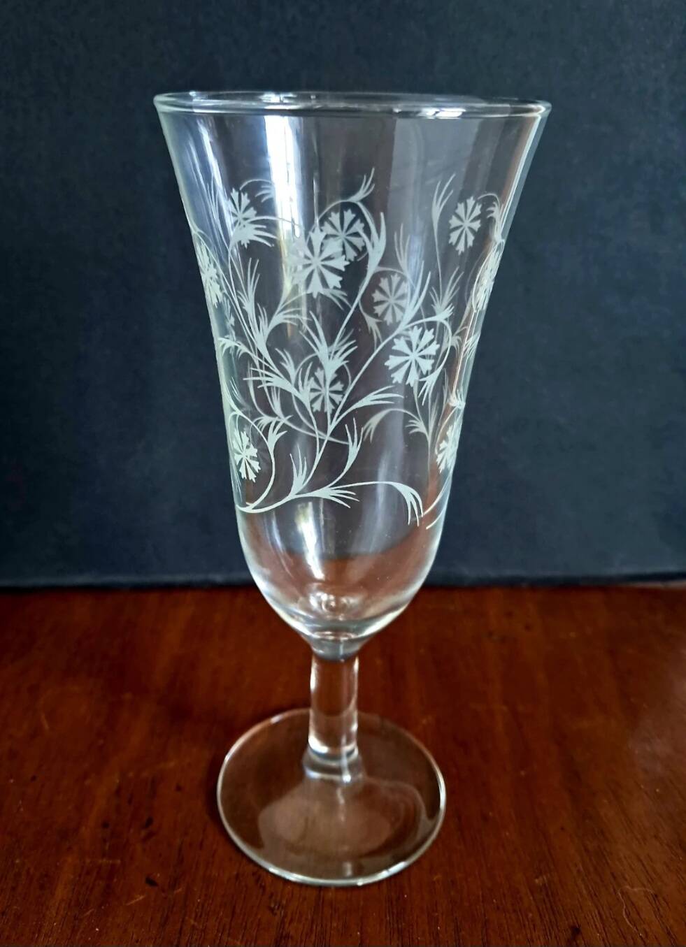 6 Luminarc Enghien champagne flutes from the 1950s/60s.