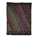 Tapis Kilim turc anatolien vintage fait main 190 cm x 148 cm