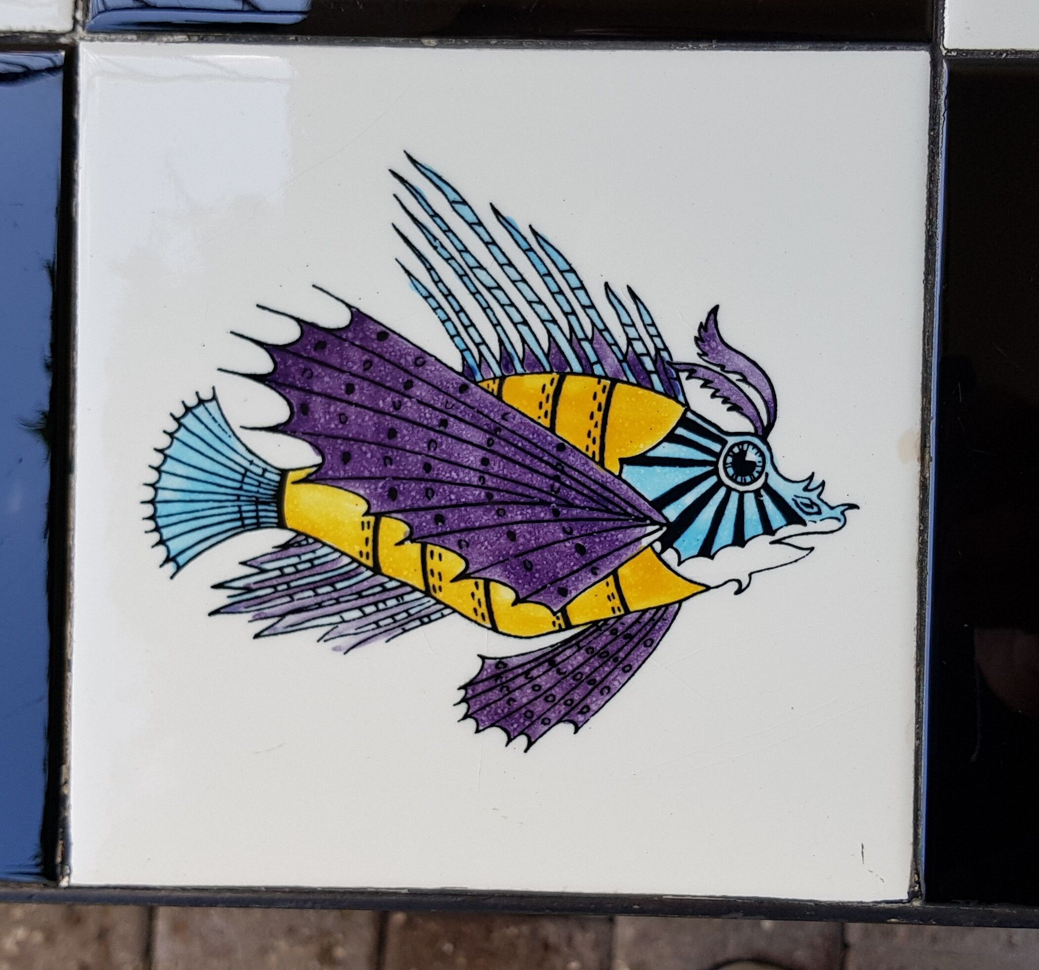 Ceramic coffee table fish 60 's