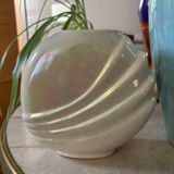 Vase art deco irisé années 80