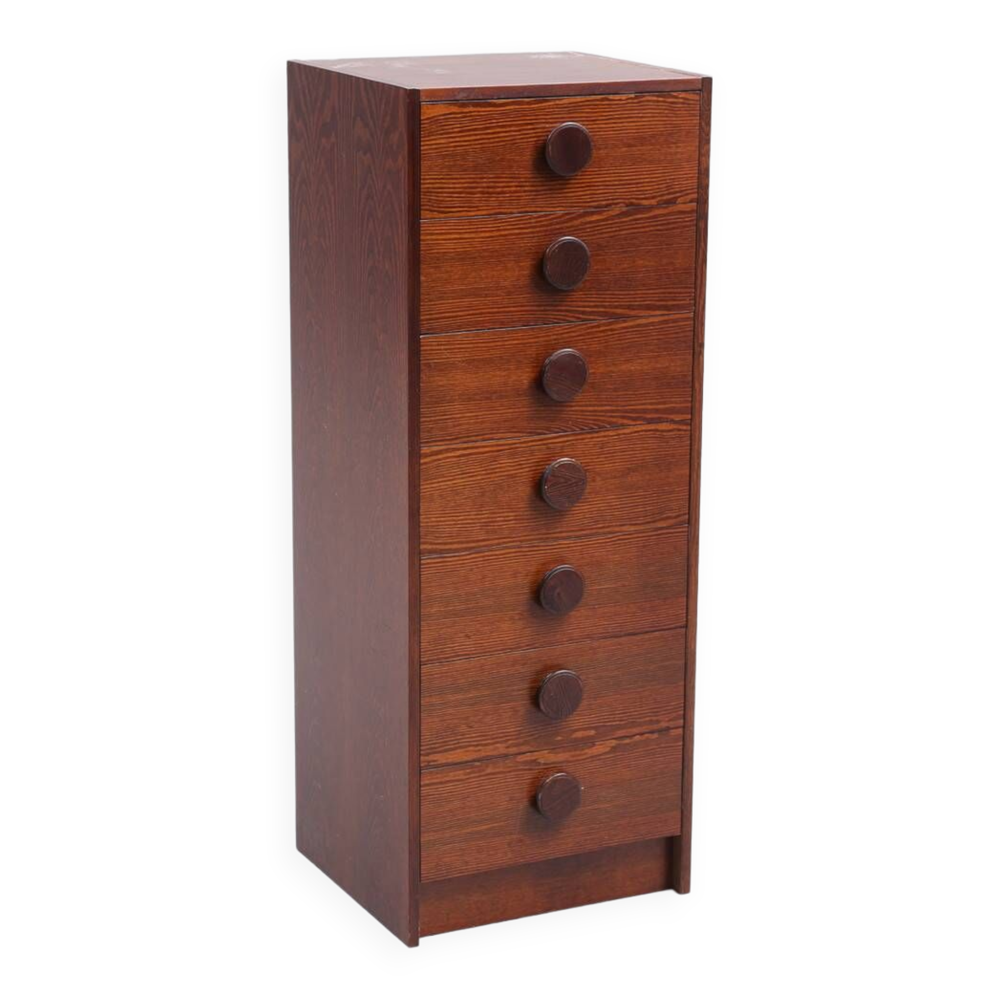 Vintage suede 7-drawer chest of drawers