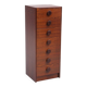 Vintage suede 7-drawer chest of drawers