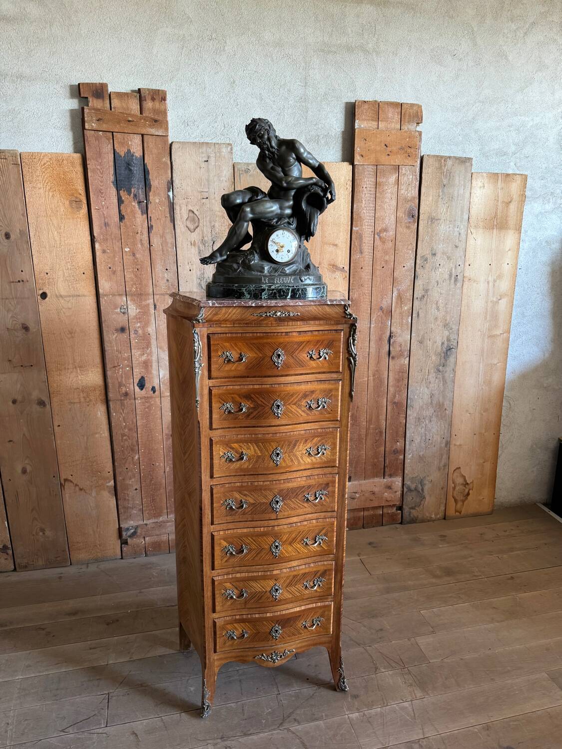 Louis XV style marquetry chest of drawers