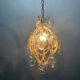 Vintage Crystal Beaded Pendant Light with Murano Glass Drops, Italy