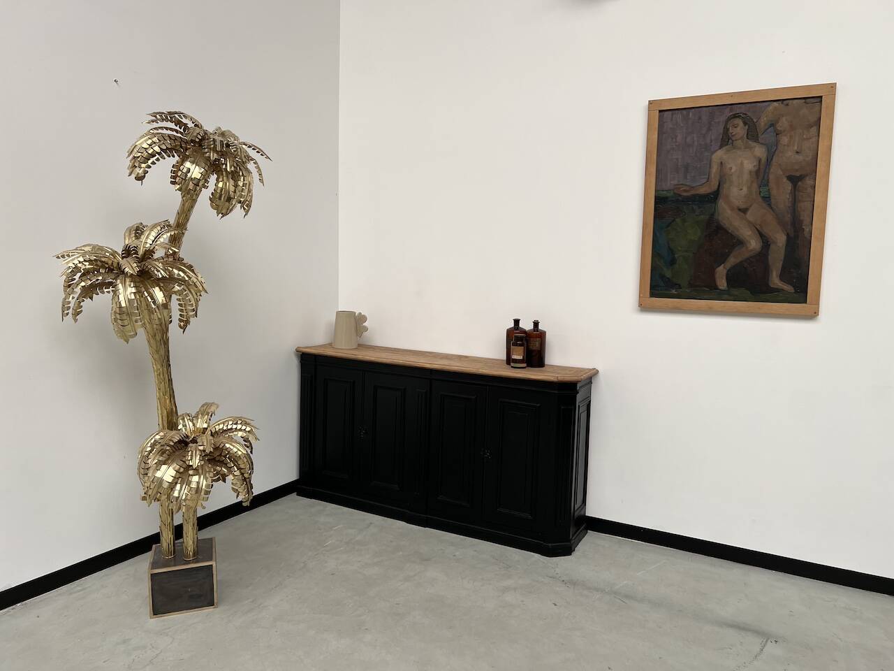 Corner sideboard, 1900s completely restored