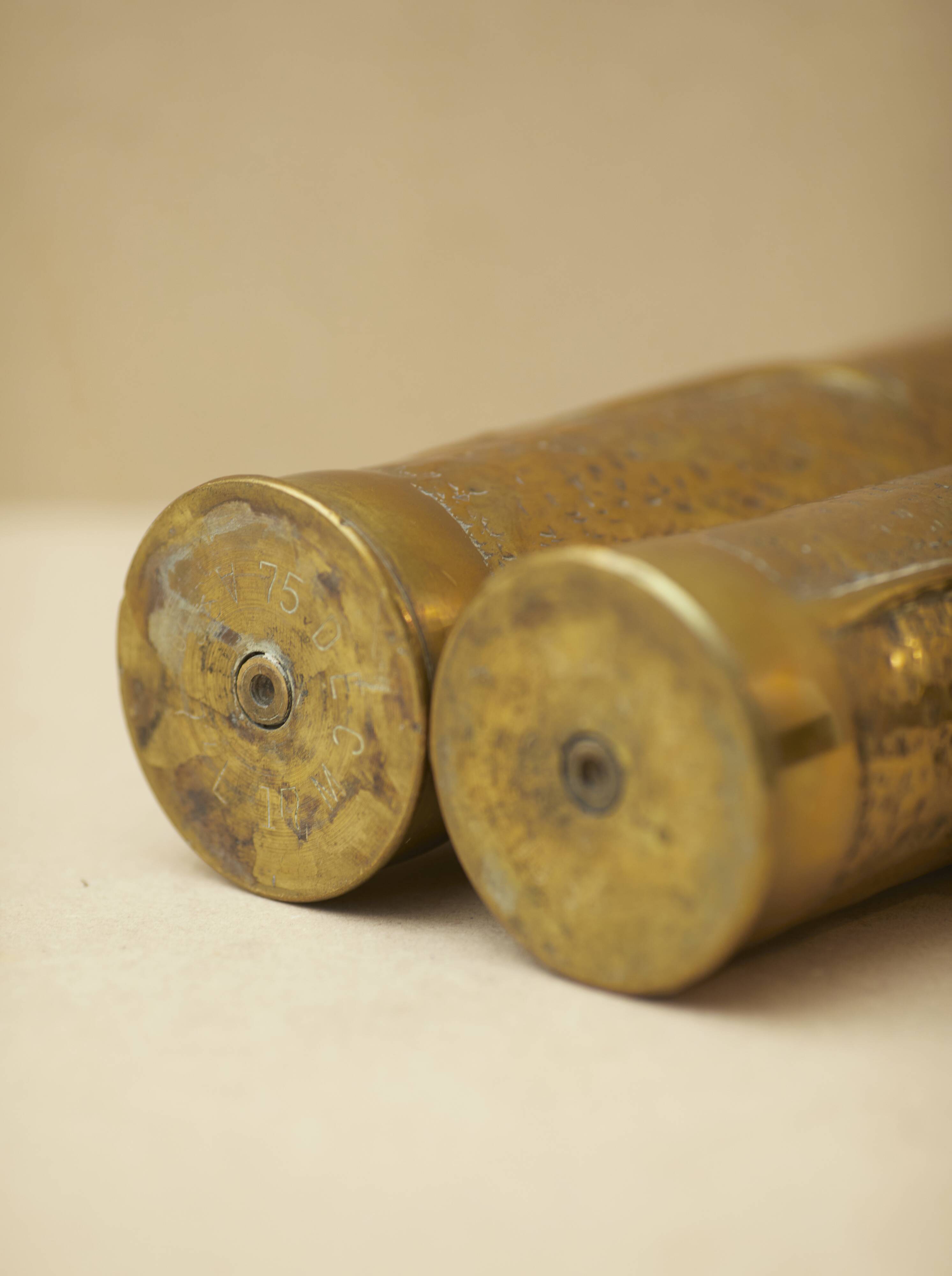 Pair of vintage Art Deco Brass vases Circa 191