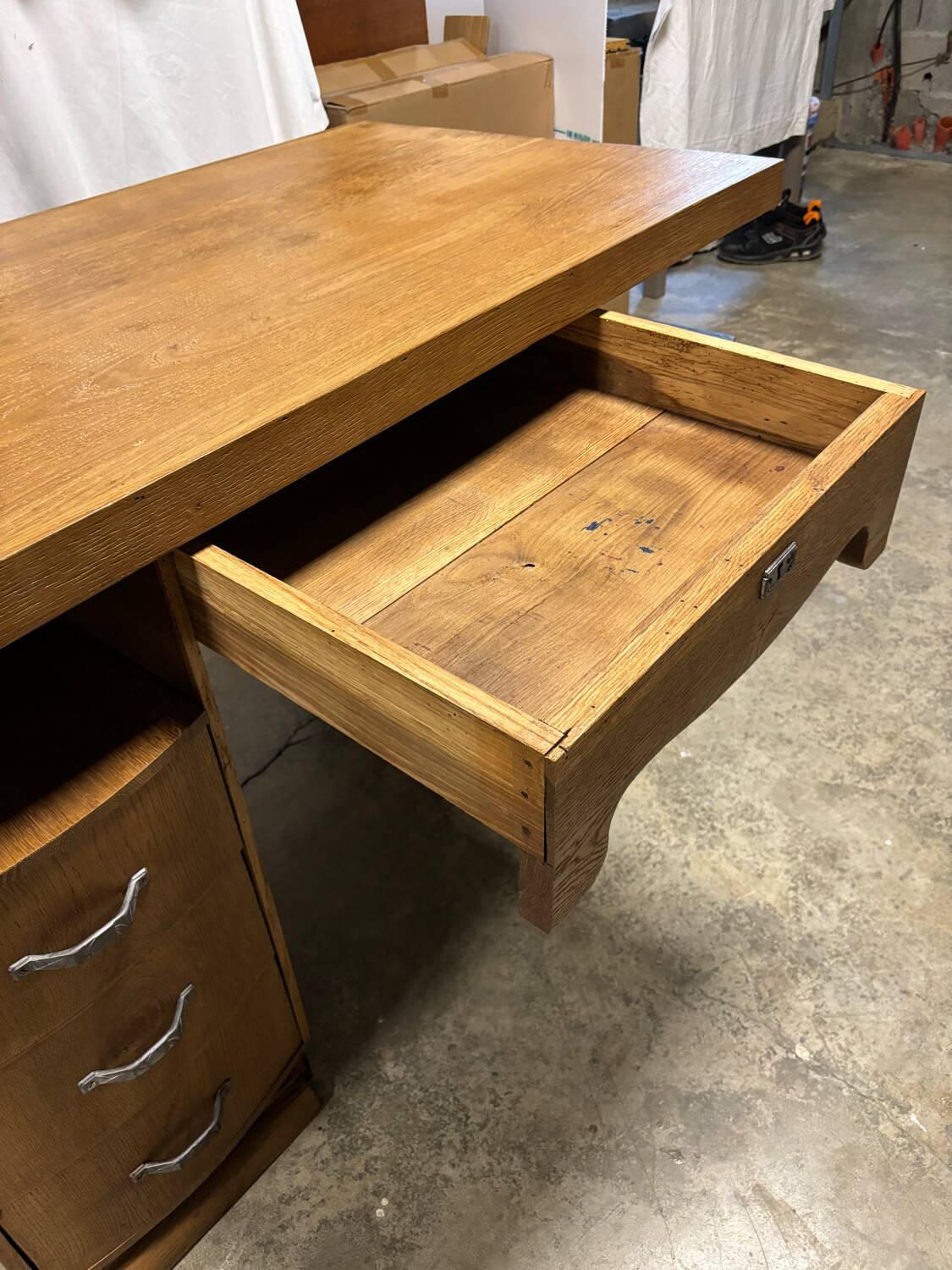 Solid wood desk