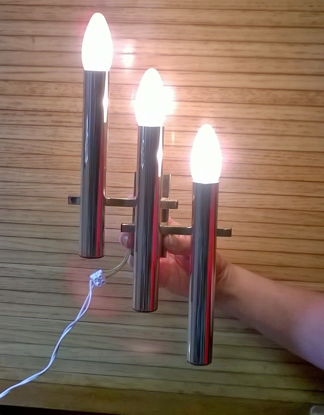 Brass wall lights, 1970s