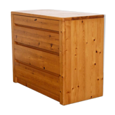 Minimalist pine chest of drawers from the 1970s.