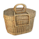 Woven wicker basket rustic vintage