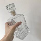 Crystal glass whiskey decanter