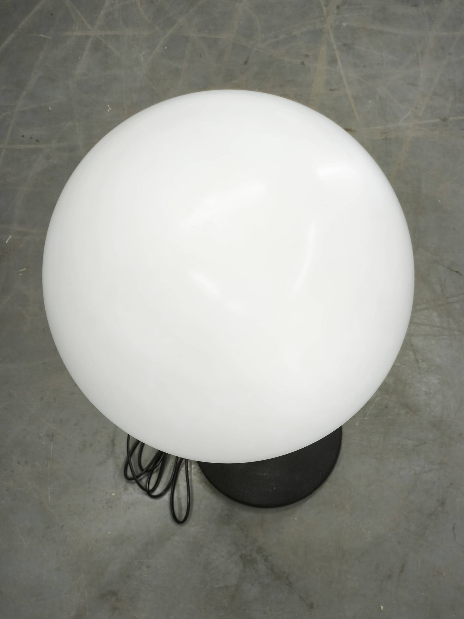 1960s Lidokov Space Age Brass and Opaline Glass Floor Lamp