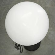 1960s Lidokov Space Age Brass and Opaline Glass Floor Lamp