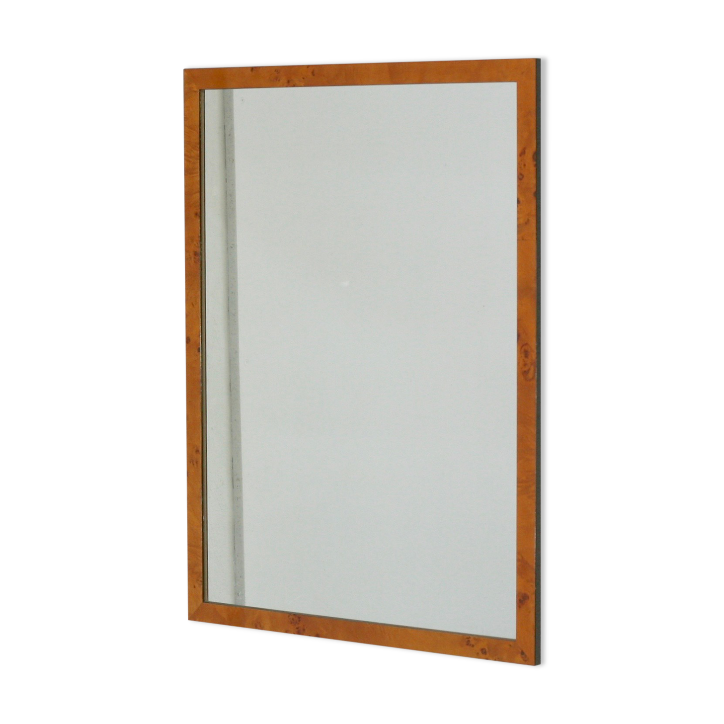 Mirror in wooden "magnifying glass". france, circa 1970