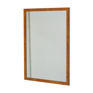 Miroir en loupe de bois. - circa