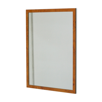 Miroir en "loupe" de bois. france, circa 1970