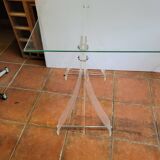 Plexiglas trestle desk from the 70s