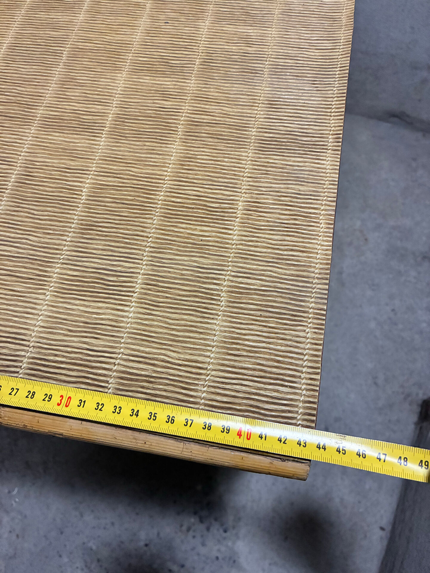 Vintage rattan bar cabinet by Dlg Audoux Minet