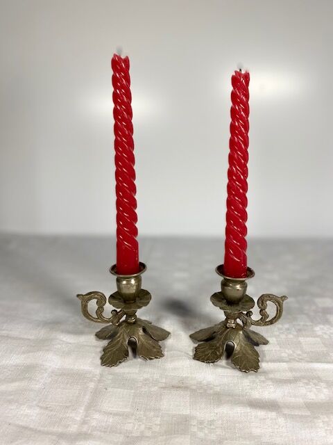 Pair of brass candlesticks