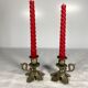 Pair of brass candlesticks