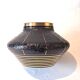 Art Deco Vase in Black Hyalite Glass from the De Rupel Glassworks