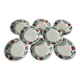 8 flat plates Terre de Fer Longchamp model Christiane