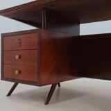 Bureau courbé vintage de design italien 1950