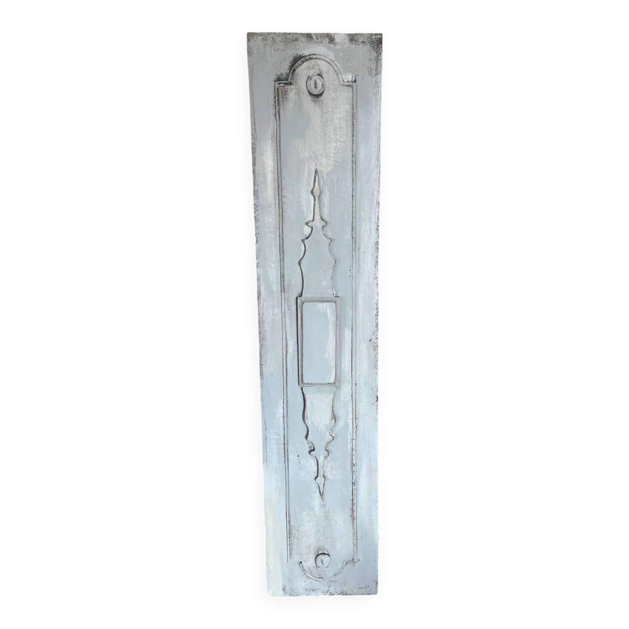 Old-fashioned patinated wooden pediment