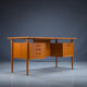 Mid-century Danish teak desk by HP Hansen, 1960s