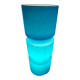 Vintage blue glass table lamp from the 90s, Habitat model.