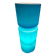 Vintage blue glass table lamp from the 90s, Habitat model.