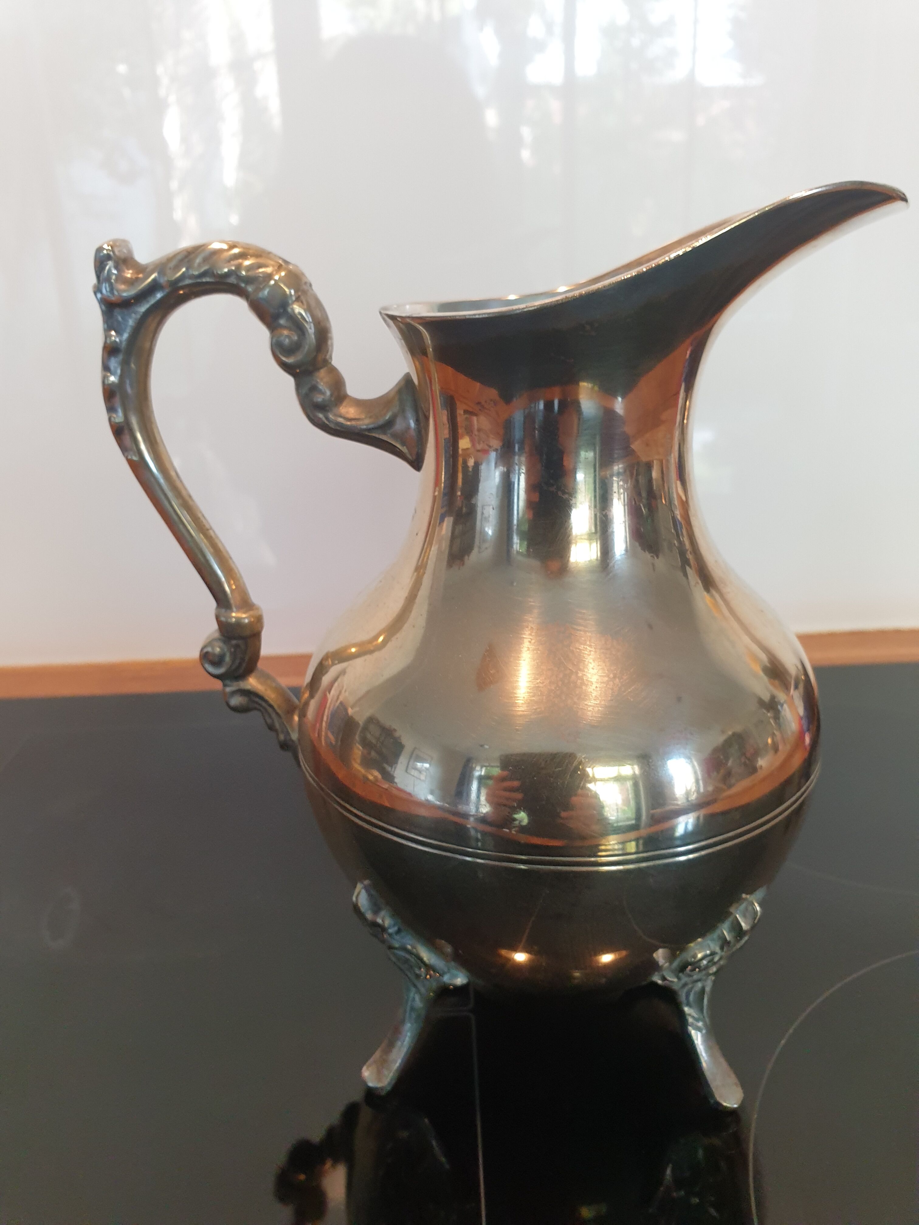Silver metal pitcher