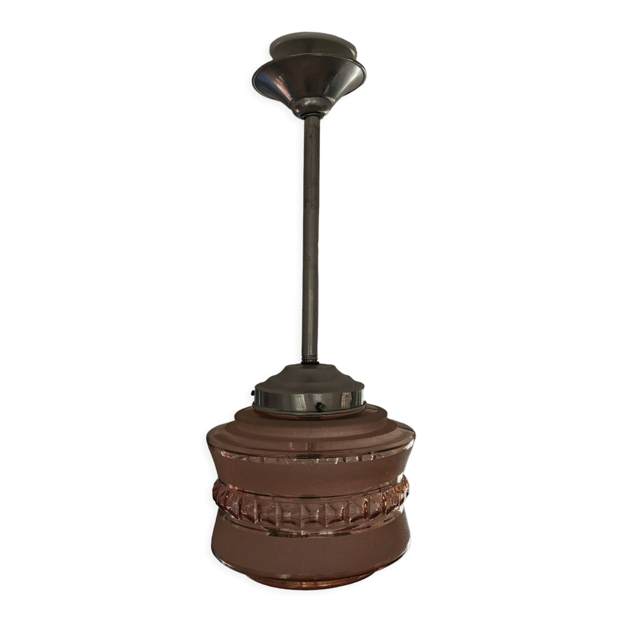 Vintage glass globe pendant lamp