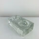 Vintage moulded glass "ice cube" catchall or ashtray