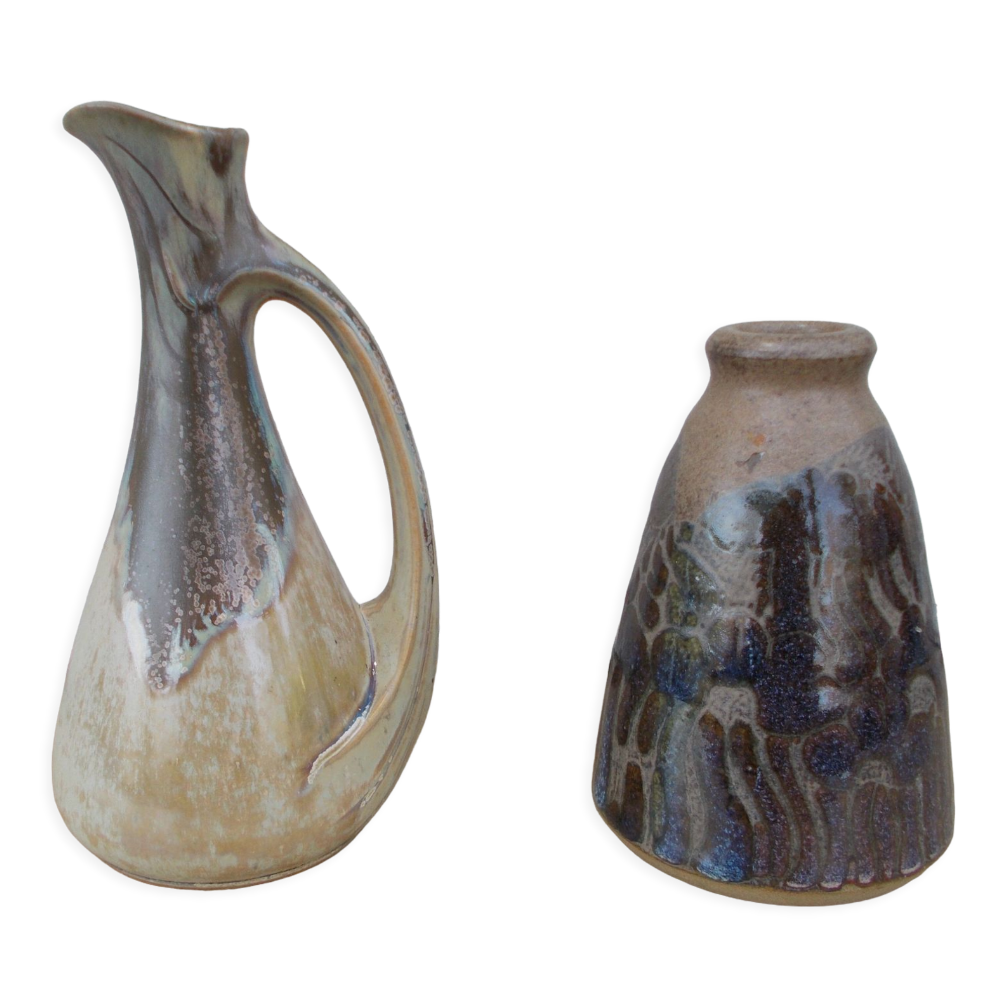 2 anciens grès signés période Art Deco 1920/1930