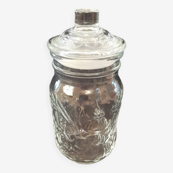 Transparent Italian glass jar with airtight fidenza cap