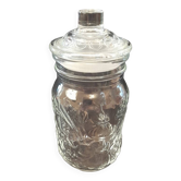 Transparent Italian glass jar with airtight fidenza cap