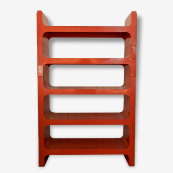 Bibliothèque modulable Design VARDANI en plastique ABS rouge