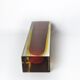 Brown and yellow cubic sommerso vase by seguso, murano, italy, 1970