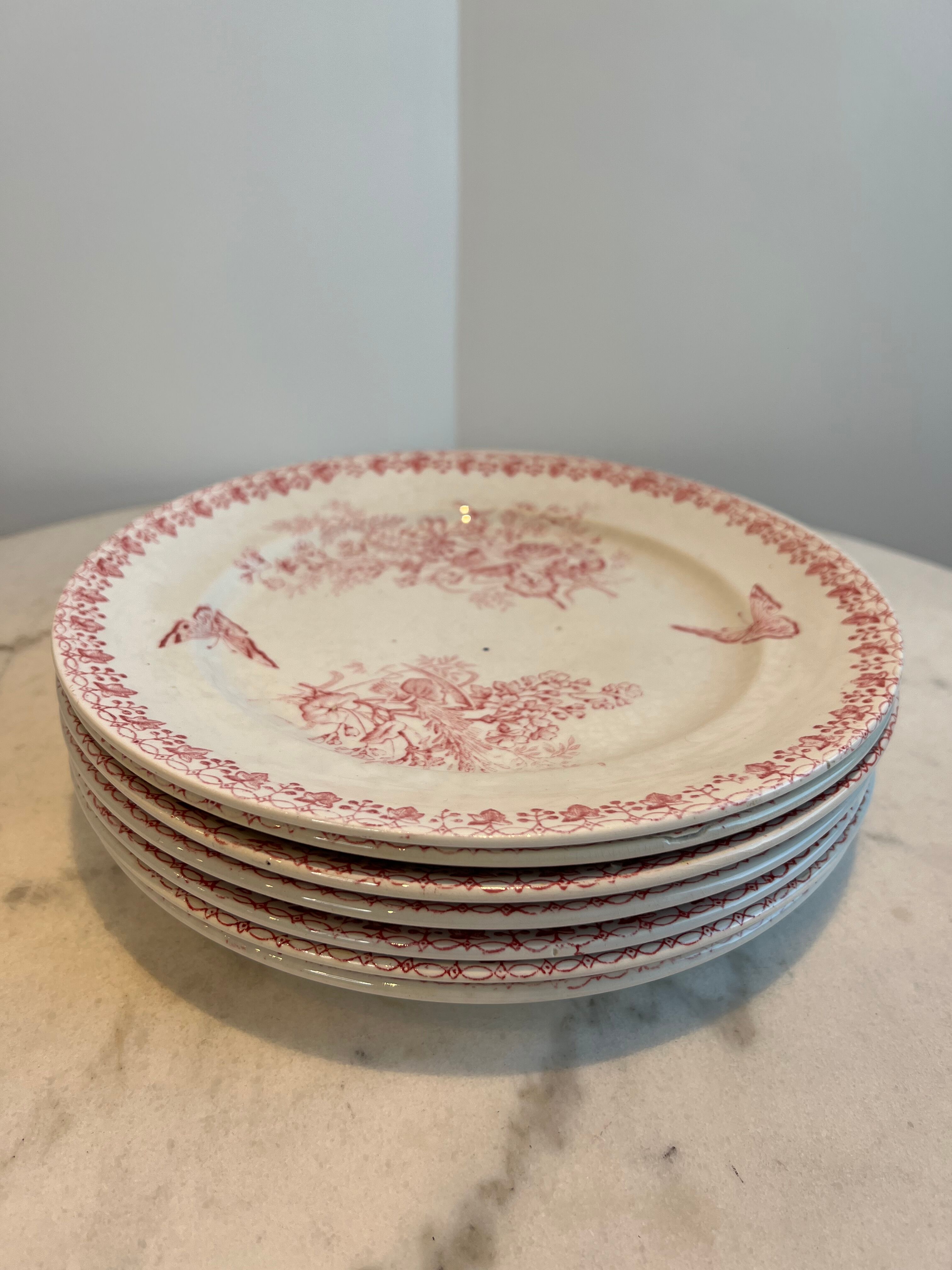 Set of 6 plates Terre de Fer Onnaing Moisson