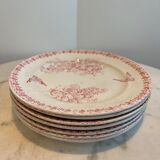 Set of 6 plates Terre de Fer Onnaing Moisson