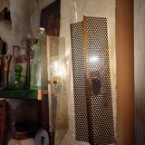 Pair of perforated metal wall lights 1960, 1970