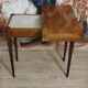 Louis XVI period game table in mahogany and marquetry.