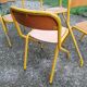 Lot de 4 chaises d'écolier vintage