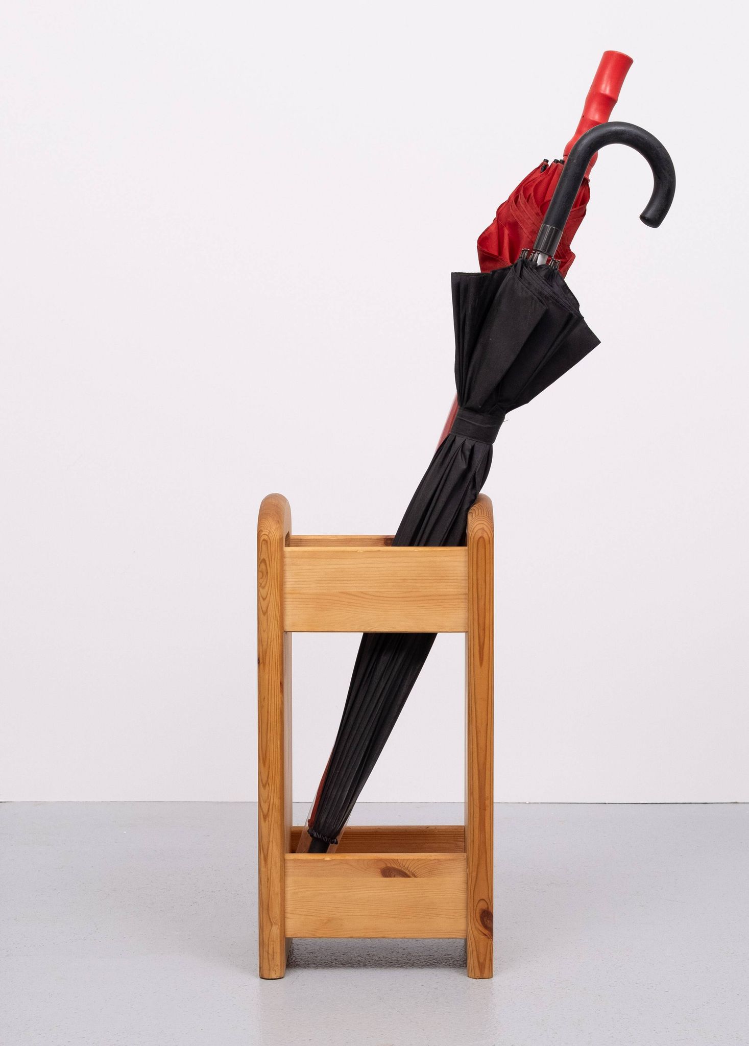 Pine Umbrella stand by Mobelfabrikken Toften Denmark 1960s .